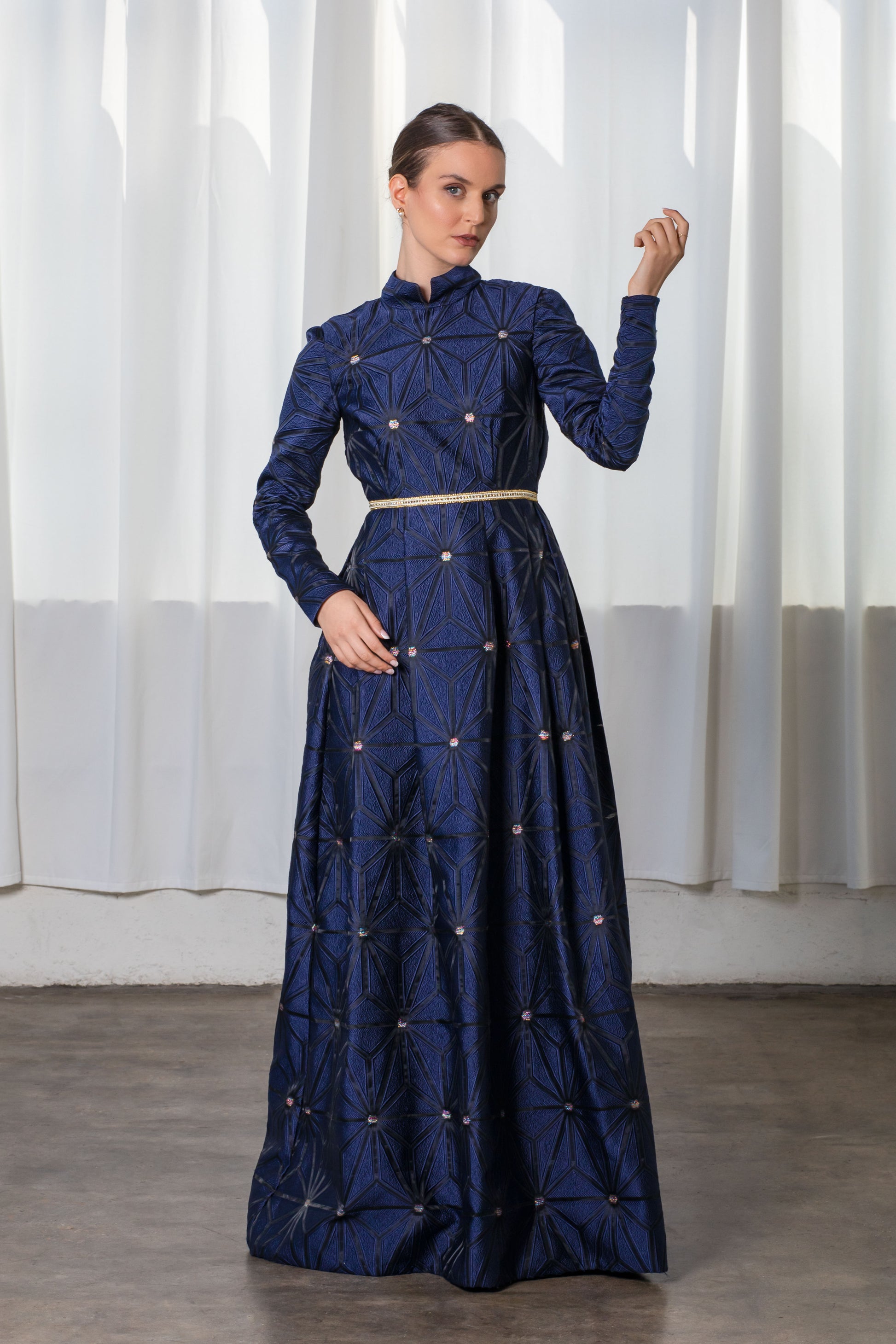 valencia formal dresses Women's Pleated Golden Maxi Dress | Vixen Collection